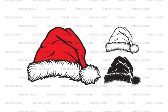 A Classic Santa Hat Graphic Design Asset for Holiday Content