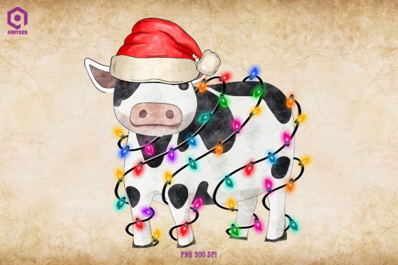 A Cow Christmas Tree Lights Graphics Review for Content Creators