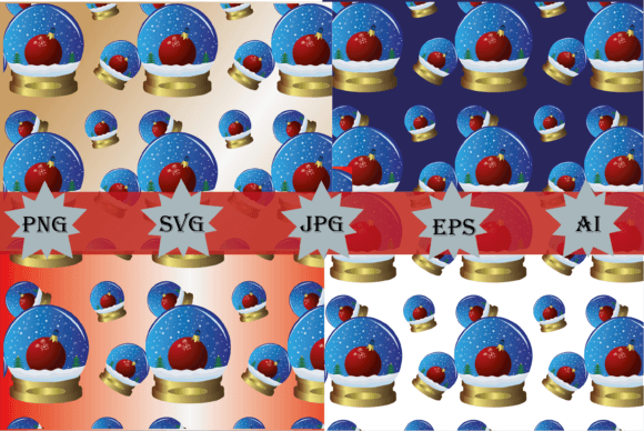 A Festive Graphic Design Asset: The Christmas Snowglobe Pattern for Web & Editorial Use