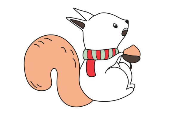 A Festive Squirrel Graphic for Editorial Holiday Content