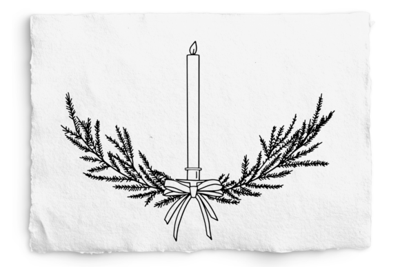 A Nordic Christmas Candle Graphic for Elegant Seasonal Designs