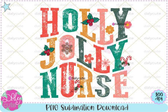 A Retro Christmas Nurse Graphic for Holiday Content Design