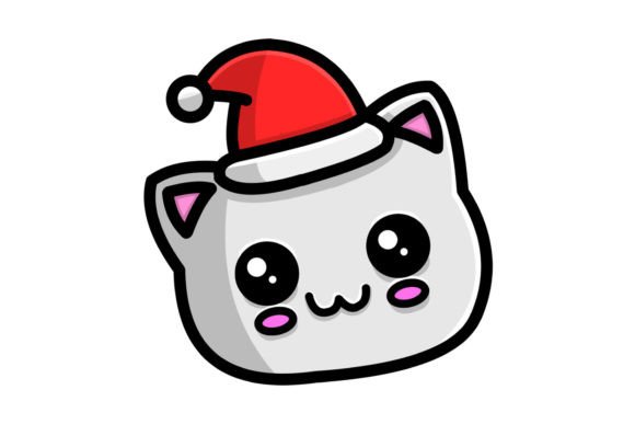 Christmas Cat Graphics for Illustrations and Branding