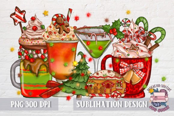 Christmas Latte PNG Graphics for Editorial and Lifestyle Illustrations