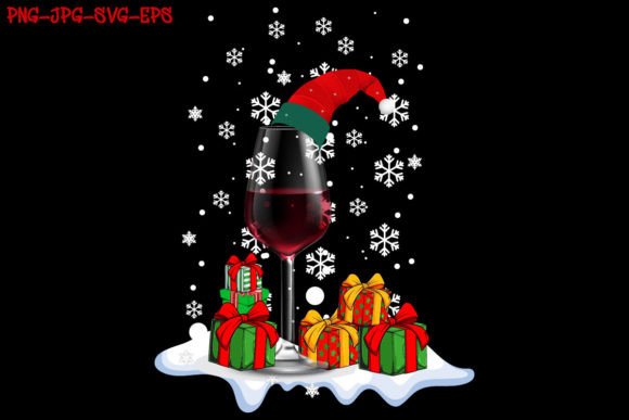 Christmas Wine Graphics for Festive Branding