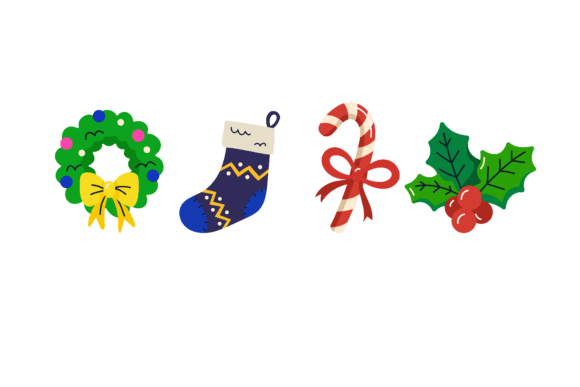 Crafting with an Isolated Christmas Graphic Decoration