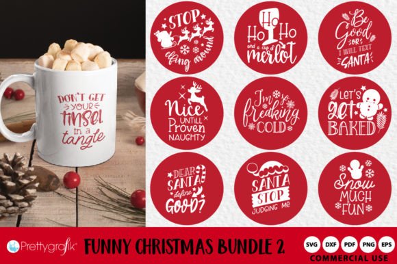 Funny Christmas Graphics: A Seller's Review of SVG Cutting Files Vol. 2
