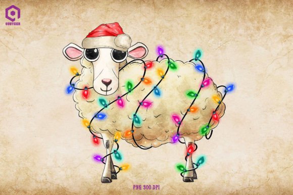 Sheep Christmas Tree Lights: A Design Review for Embroidery