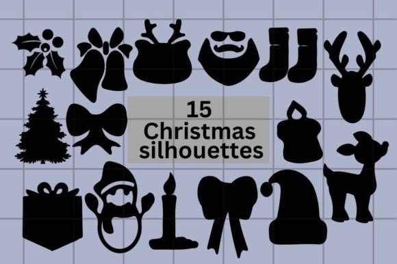 Versatile Christmas Silhouette Graphics for Holiday Products